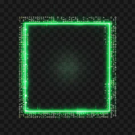 Premium PSD | Psd binary code light neon frame with binary digits and ...