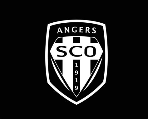 Angers Club Logo Symbol White Ligue 1 Football French Abstract Design Vector Illustration With ...