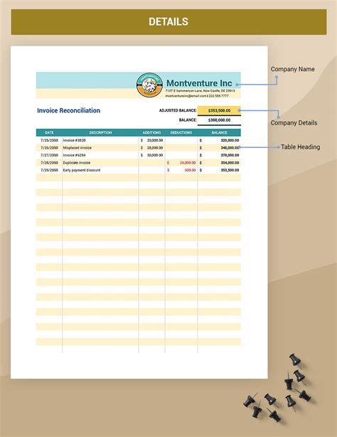 Invoice Reconciliation Template