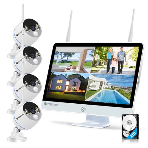 YESKAMO Long Range Wireless Outdoor Home Security Camera System with ...