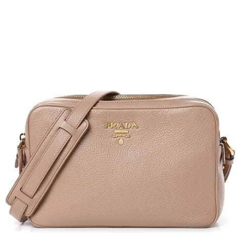 PRADA Vitello Phenix Camera Bag Cammeo 472104 | FASHIONPHILE