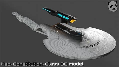 3D model Star Trek Neo-Constitution-Class Starship VR / AR / low-poly ...