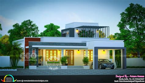 Flat Roof Style Kerala Home Design Flat Roof House Designs House Main ...