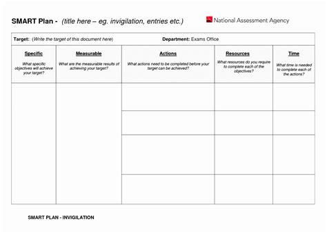 Smart Action Plan Template Excel Unique 6 Smart Action Plan Template ...