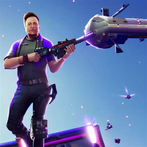 KREA AI - Elon Musk as a fortnite skin,