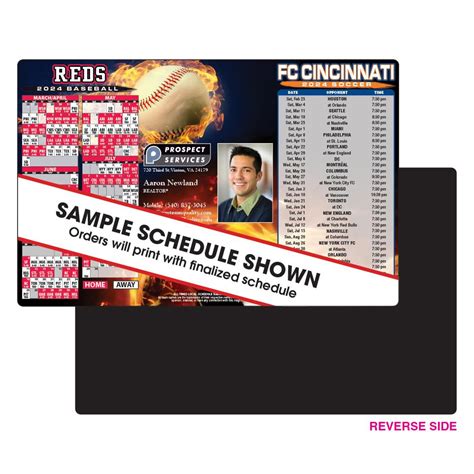 Cincinnati Baseball & Soccer Schedule Magnet