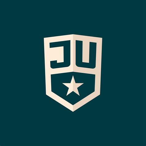 Initial JU logo star shield symbol with simple design 27272190 Vector Art at Vecteezy