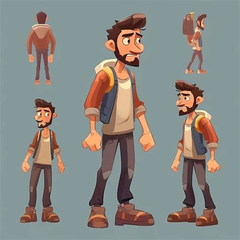 Premium AI Image | 2D Animation Character Ideas