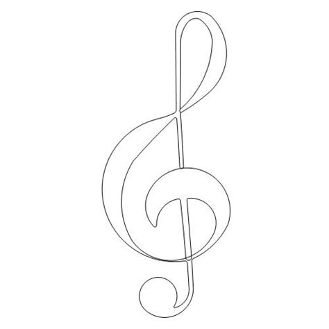 Musical Treble Clef - Anne Bright Designs