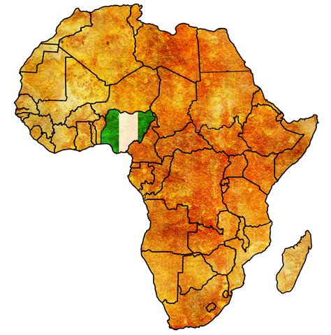 Nigeria On Actual Map Of Africa Political, Map, Africa, Old PNG Transparent Image and Clipart ...