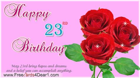 Happy 23rd Birthday Greeting Ecard | Greeting cards