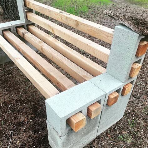 We spotted this clever DIY cinder block + 4X4 bench on campus @stanford ...