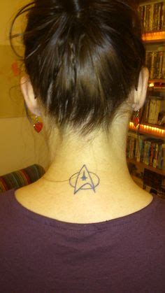 Star Trek Insignia Tattoo. Bff Tattoos, Neck Tattoos, Star Trek Ring