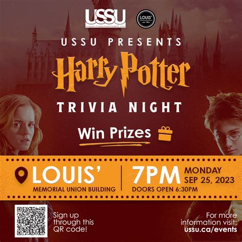 Harry Potter Trivia Night | USSU News and Events