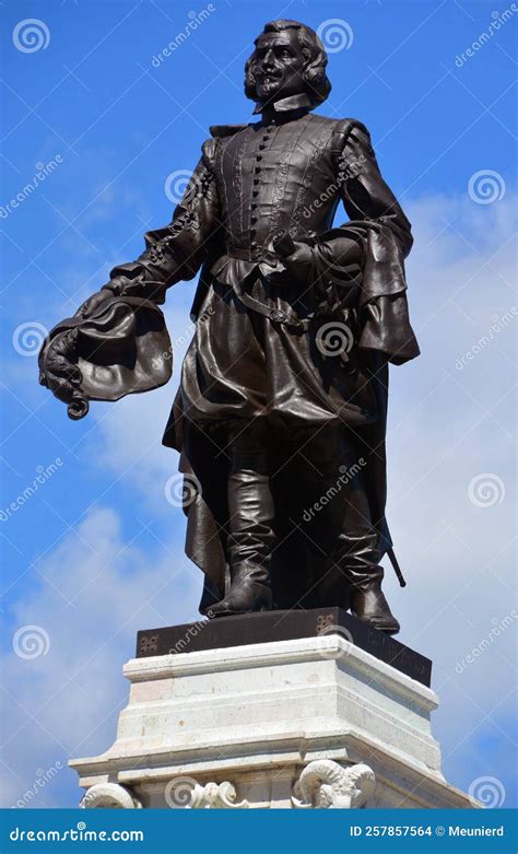 Samuel De Champlain Statue As `the Father of New France` Editorial Stock Image - Image of ...