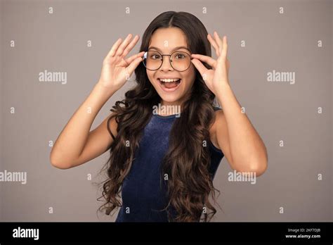 Cute teen girl in glasses hi-res stock photography and images - Alamy