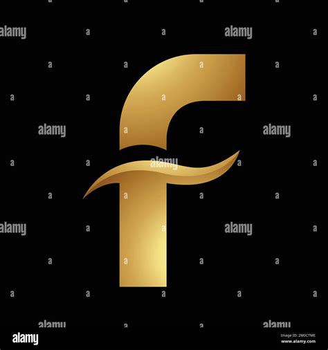 Golden Letter F Symbol on a Black Background - Icon 5 Stock Vector Image & Art - Alamy