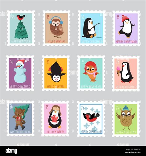 Postage stamps cartoon Stock Vector Images - Alamy