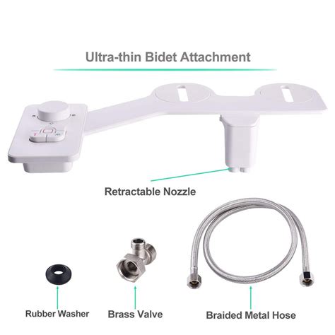 Bathroom Toilet Bidet Seat Attachment Water Spray, Dual Nozzles Non ...