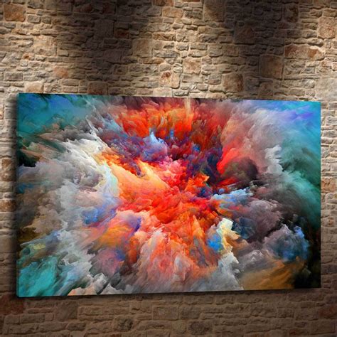 2019 Abstract Colorful Clouds Art 24x36inch,Modern Abstract Canvas Oil ...