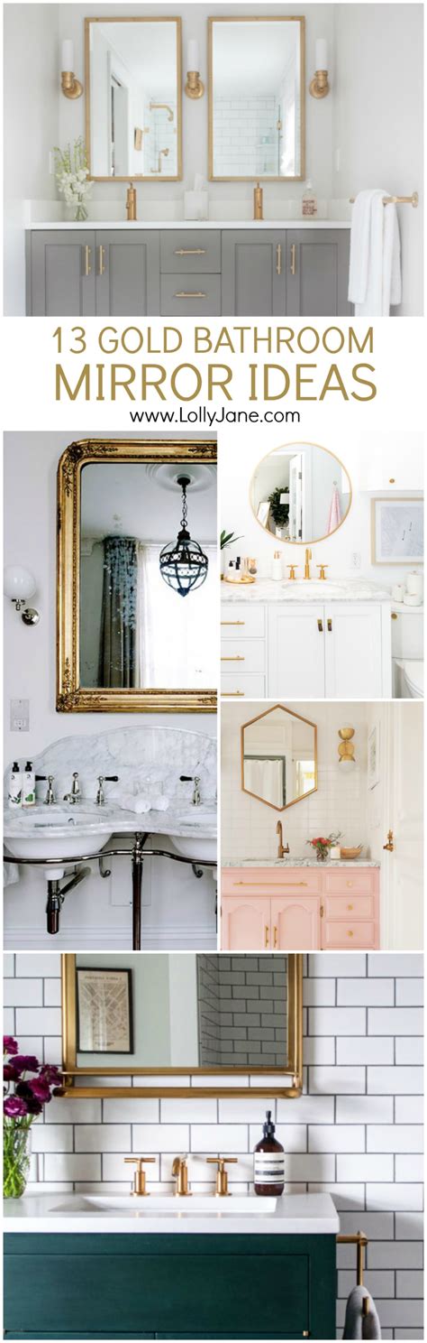 13 Gold Bathroom Mirror Ideas For Your New Bathroom Remodel