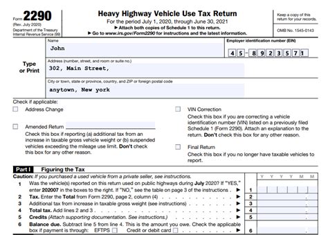 Printable 2290 Form