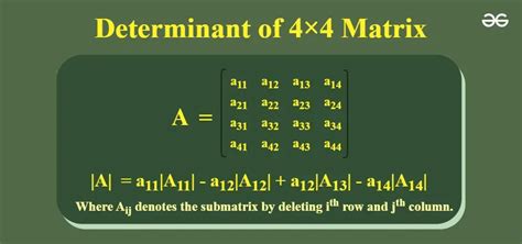 Determinant of 4x4 Matrix | Examples and How to Find