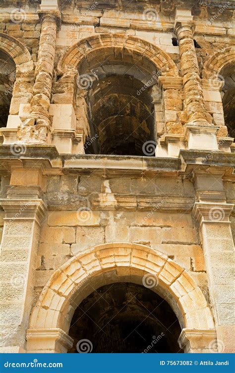 Roman Amphitheatre, Nimes, France Stock Photo - Image of historical ...