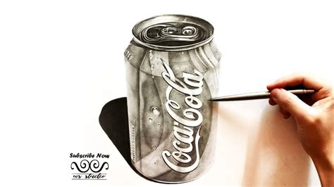 Easy How To Draw COCA-COLA Can | WS Studio - YouTube