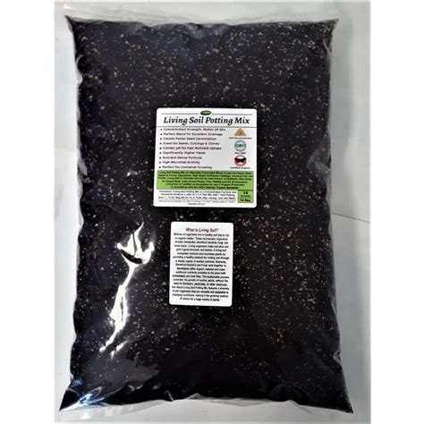 Soil Blend Living Soil Potting Mix Concentrated Blend of Earthworm Castings, Coconut Coir and ...