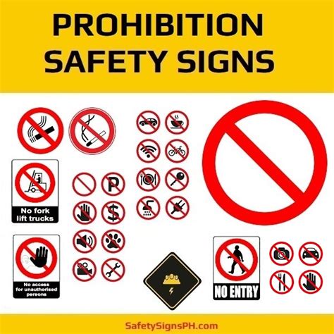 Prohibition Safety Signs - SafetySignsPH.com Philippines