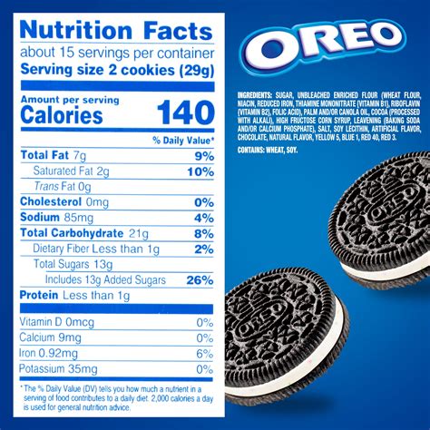 6 Oreo Cookies Nutrition Facts | Besto Blog