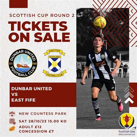 Scottish Cup Second Round Tickets Now On Sale - Dunbar United F.C ...