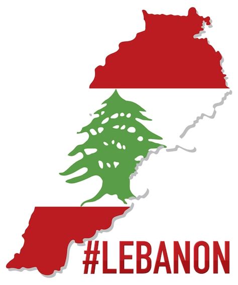 Free Vector | Lebanon Flag and Map Illustration