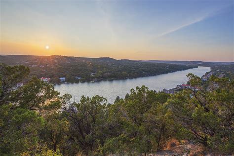 Sunset At Mount Bonnell Austin Texas 1 Photograph by Rob Greebon - Fine Art America