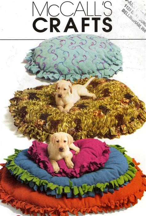 Easy dog Bed pet pillow No Sew Fleece pattern sewing pattern