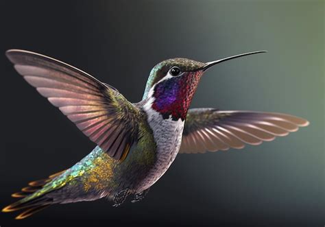 Premium AI Image | Hummingbird hovering in the air