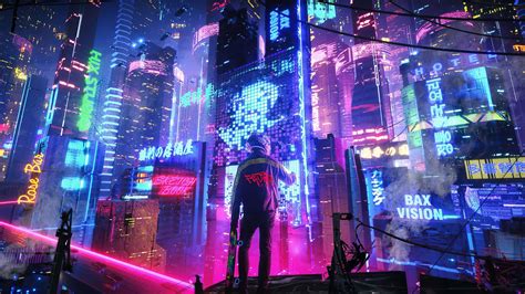 1366x768 Neon City Pan 4k Laptop HD ,HD 4k Wallpapers,Images,Backgrounds,Photos and Pictures