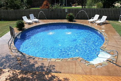 round pools | 24' Round With Stonemaker Coping, Deck Jets & Salt Friendly Basketball ...