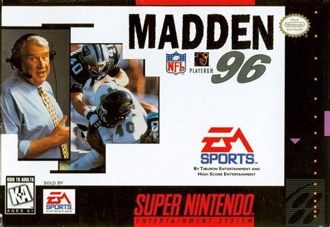 Madden NFL 96 (1995) SNES box cover art - MobyGames