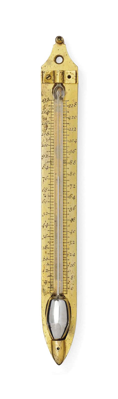 A SIGNED FAHRENHEIT THERMOMETER SCALE , DANIEL GABRIEL FAHRENHEIT (1686 ...