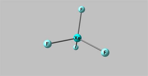 Xenon Tetrafluoride Molecular Structure Isolated On Grey Stock Photo ...