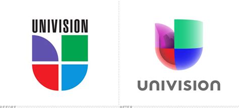 Univision Logo, Before and After. Ahh, the logo of my childhood. Not only Sábado Gigante but ...