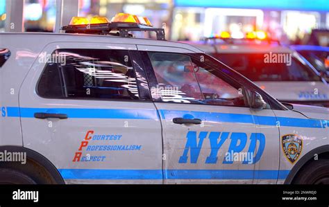 NYPD New York Police Car on duty - NEW YORK CITY, USA - FEBRUARY 14, 2023 Stock Photo - Alamy