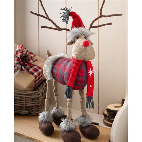 Standing Christmas Reindeer Figurine | Christmas figurines, Reindeer figurine, Christmas reindeer