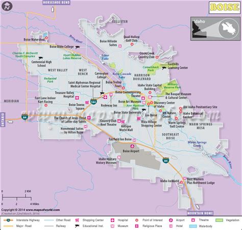 Boise Map, Map of Boise, Capital of Idaho