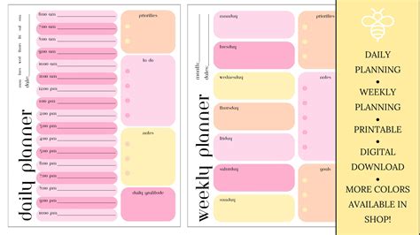 12 Month Planner, Printable, Digital Download - Etsy