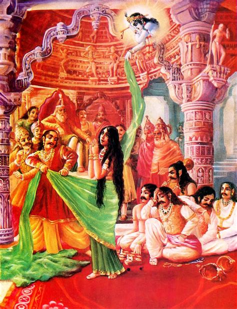 Plate 6 The insulting of Draupadi. Bhagavad-gita verses 1.11 and 1.33-35: Draupadi, the wife of ...