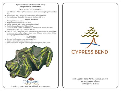 Scorecard - Cypress Bend Golf Club