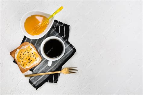 Premium Photo | Flat lay of breakfast concept with copy space